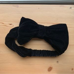 large bow velvet headband